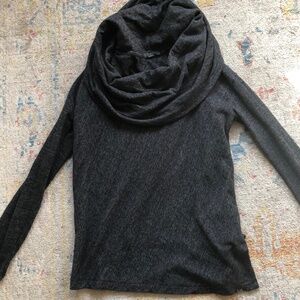 PRANA Yoga Roll Collar Top XS Grey